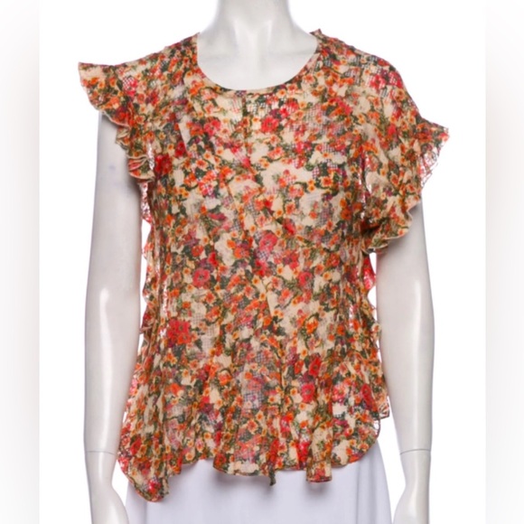 Isabel Marant etoile silk floral summer blouse - Picture 5 of 11